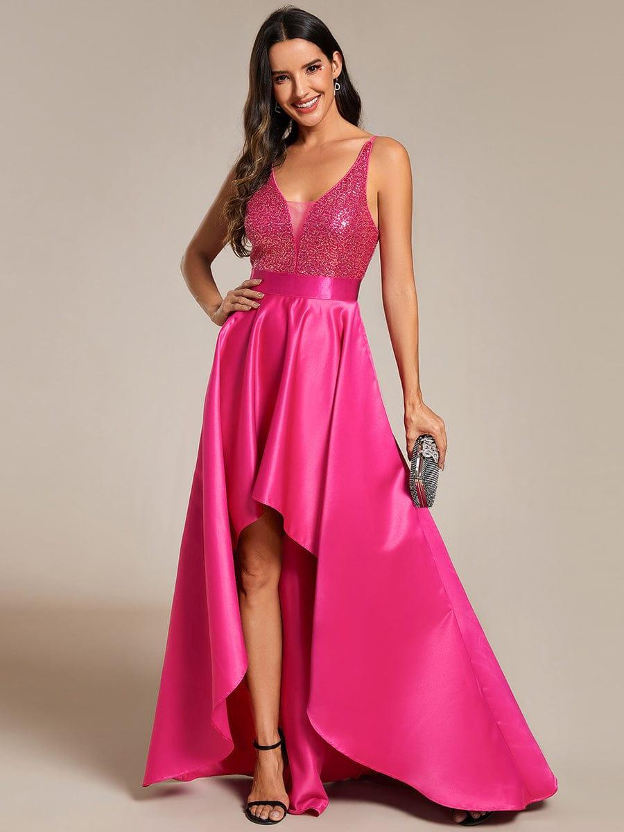 ever ALYNA|Sparkly Bodice High Low Prom Dresses for Women