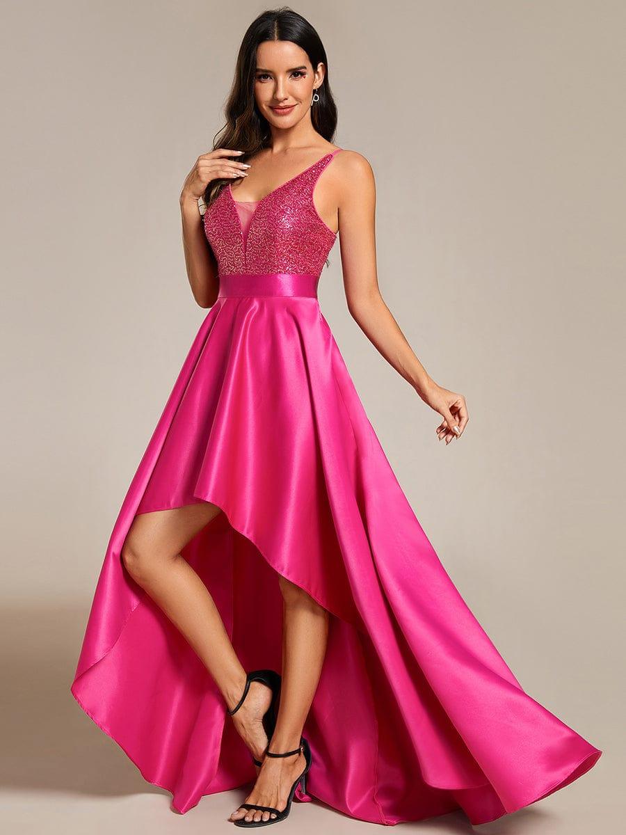 ever ALYNA|Sparkly Bodice High Low Prom Dresses for Women