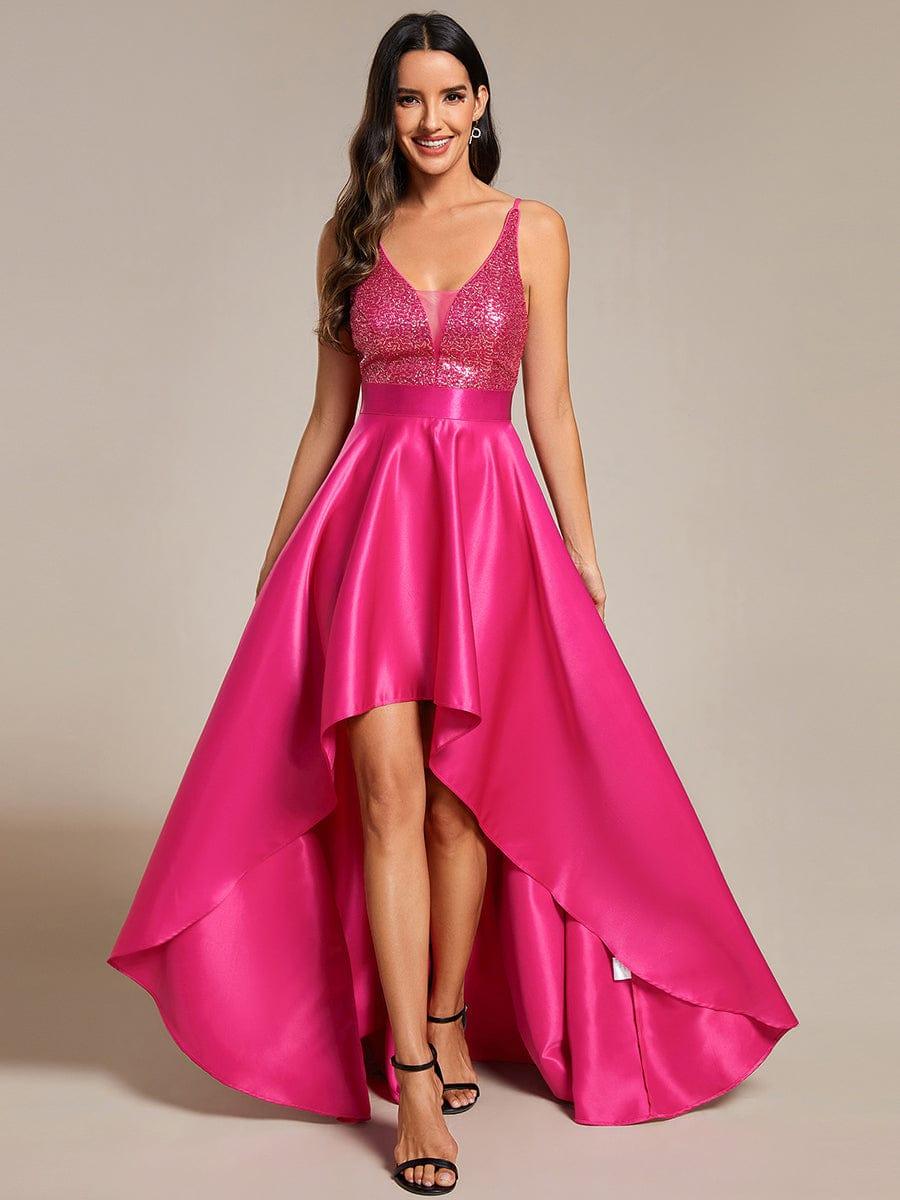 ever ALYNA|Sparkly Bodice High Low Prom Dresses for Women