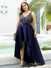 Asymmetrical Plus Size Formal Dresses for Prom #color_Navy Blue 