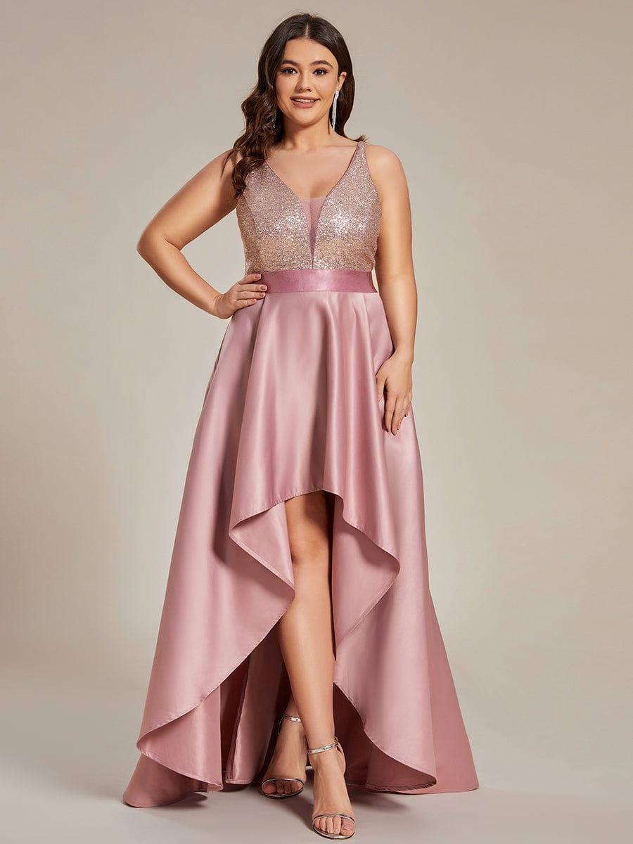 Asymmetrical Plus Size Formal Dresses for Prom #color_Purple Orchid