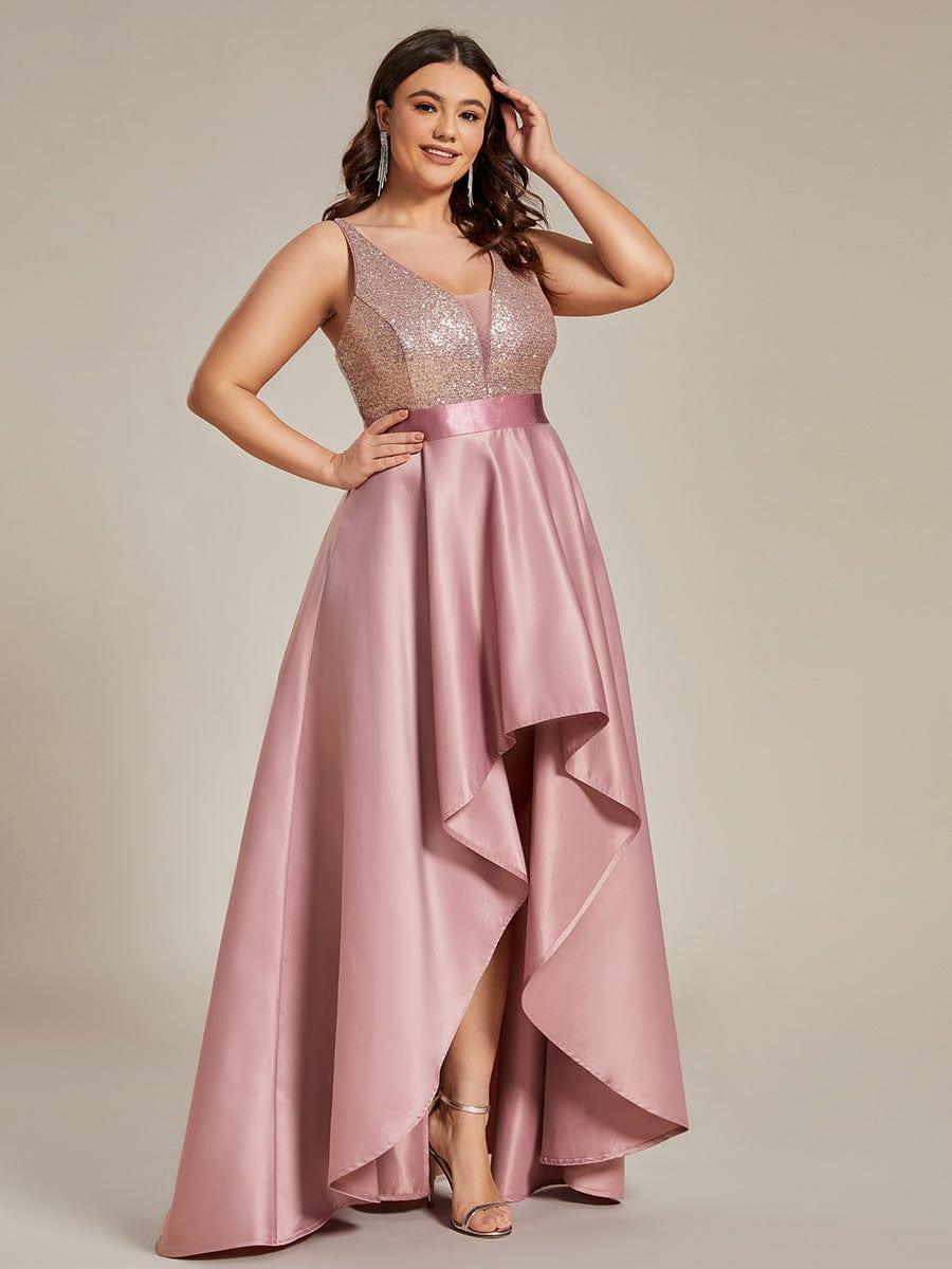 Asymmetrical Plus Size Formal Dresses for Prom #color_Purple Orchid