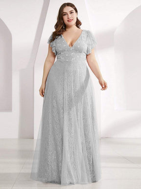 Cap Sleeve Floral Lace Long Formal/Wedding Dresses (&Plus Size) 