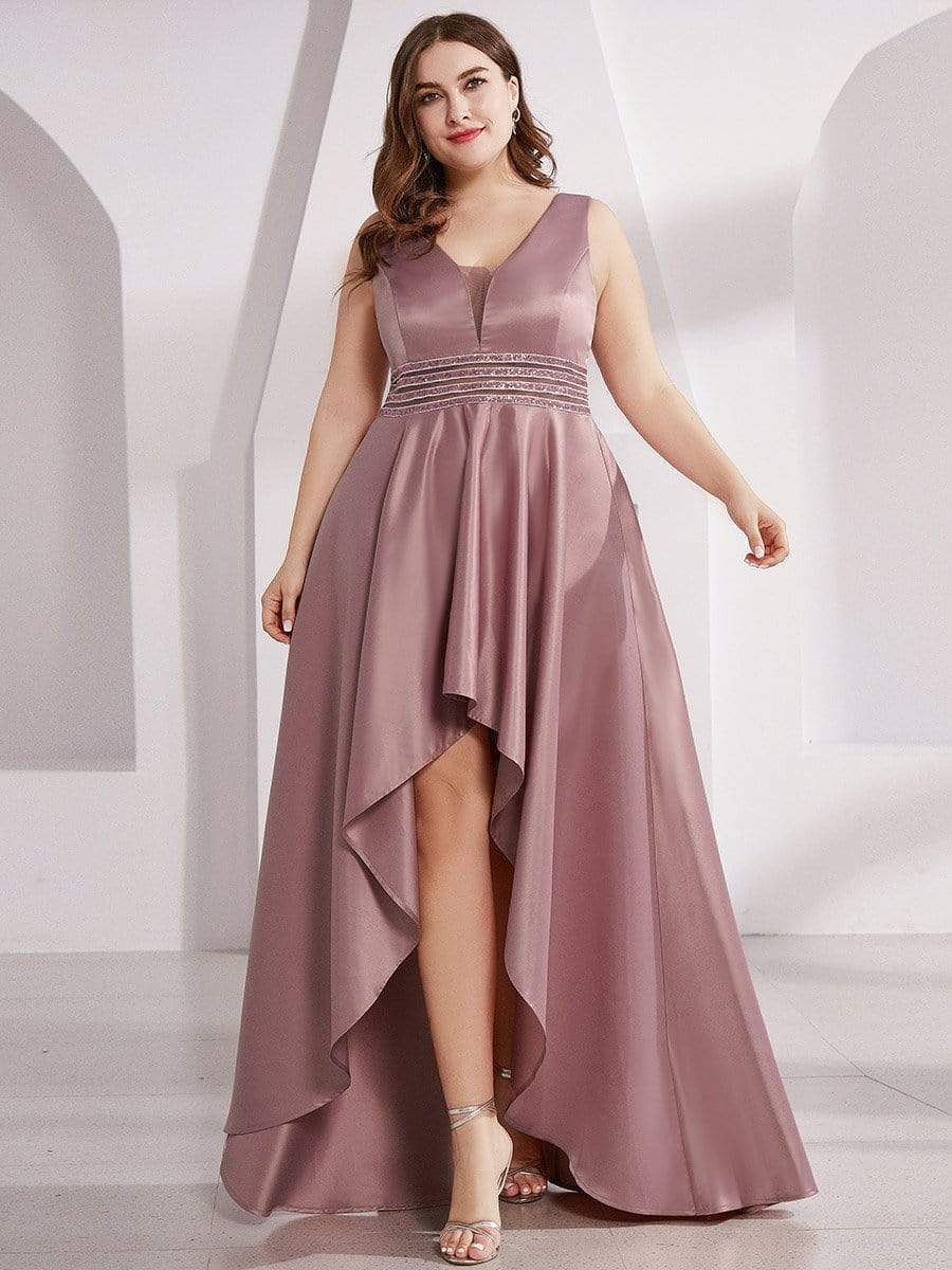 Women's V-Neck High Low Cocktail Party Dresses