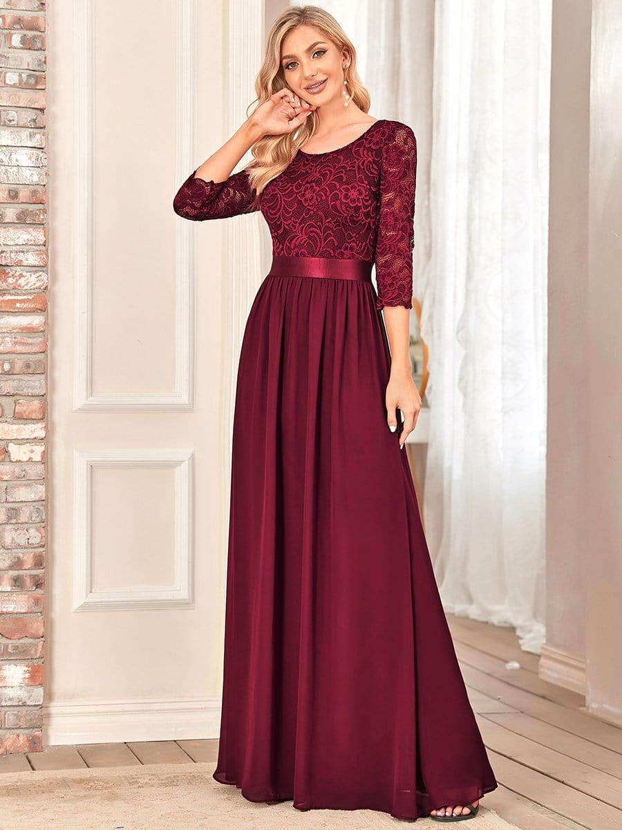 Burgundy Long Choir Dresses #style_EP07412BD