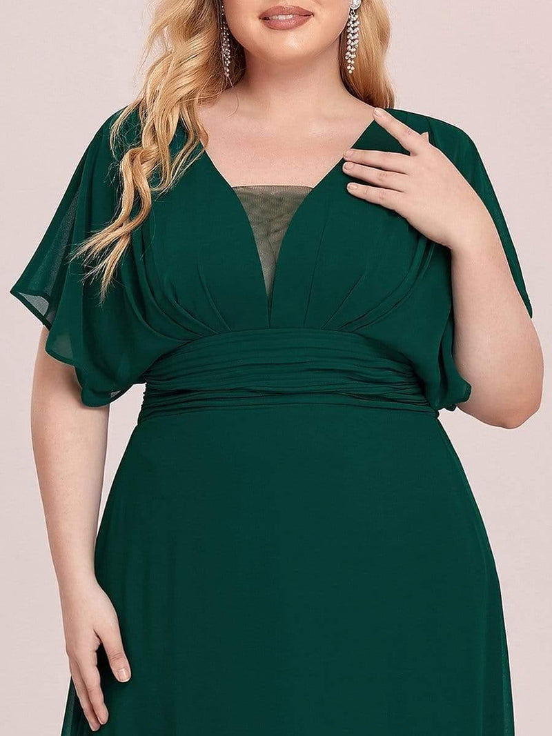 Plus Size Empire Waist Chiffon Formal Evening Dress