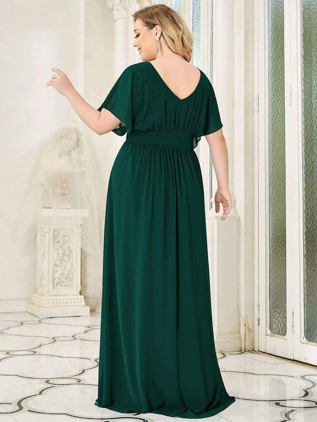 Plus Size Empire Waist Chiffon Formal Evening Dress