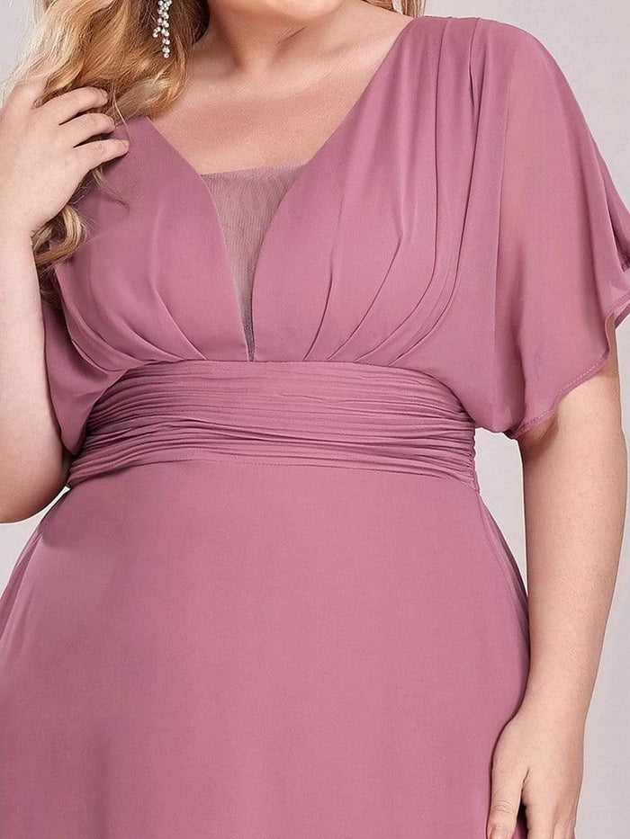 Plus Size Empire Waist Chiffon Formal Evening Dress