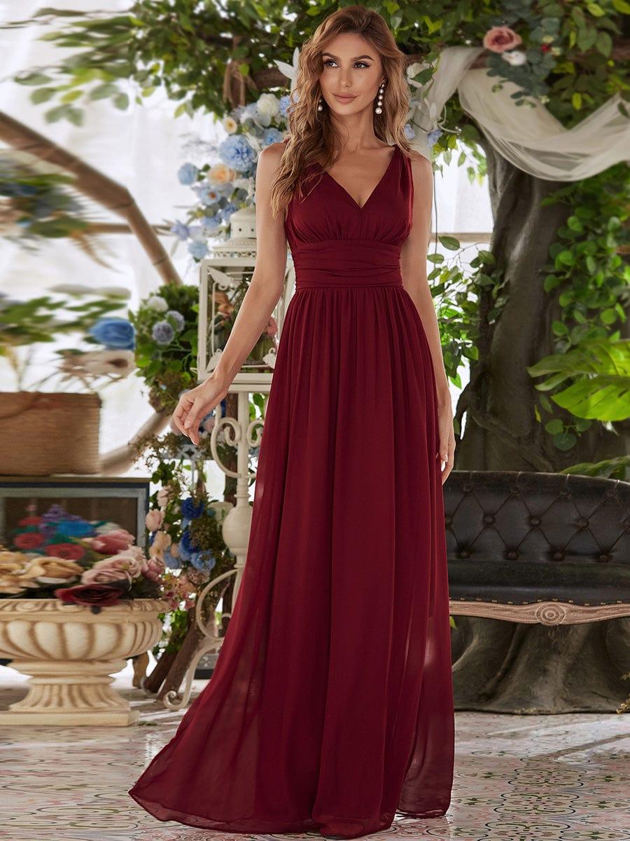 Maroon georgette plain heavy party wear gown – Zoorkii