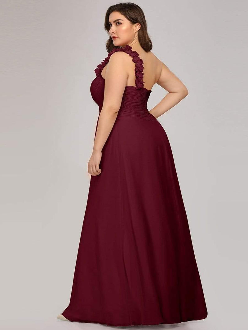 Plus Size Long One Shoulder Bridesmaid Dresses EverPretty US