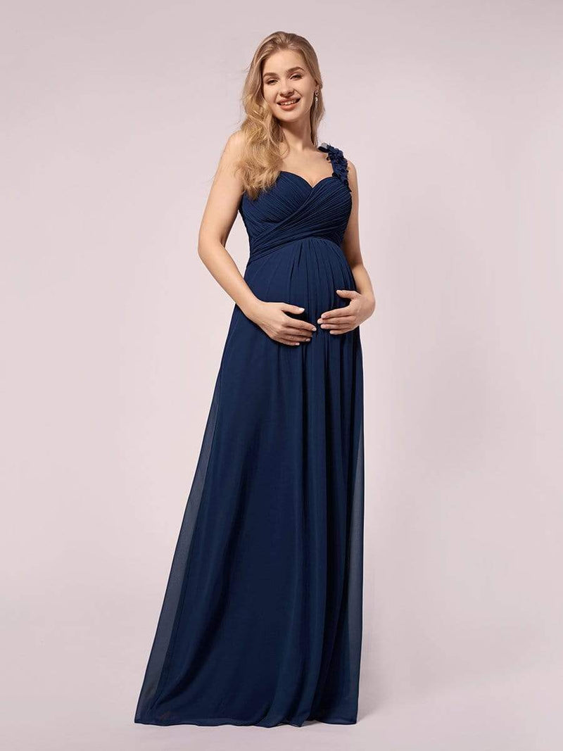 One Flower Shoulder Sweetheart Maxi Maternity Dress - Ever-Pretty US