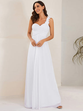Custom Size Chiffon Sweetheart Pleated One Shoulder Bridesmaid Dress