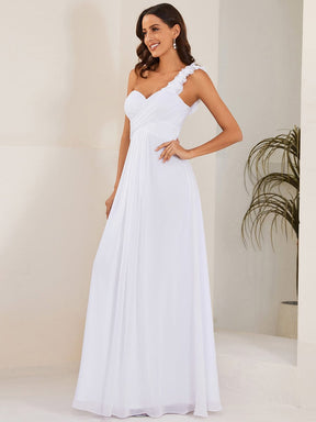 Custom Size Chiffon Sweetheart Pleated One Shoulder Bridesmaid Dress