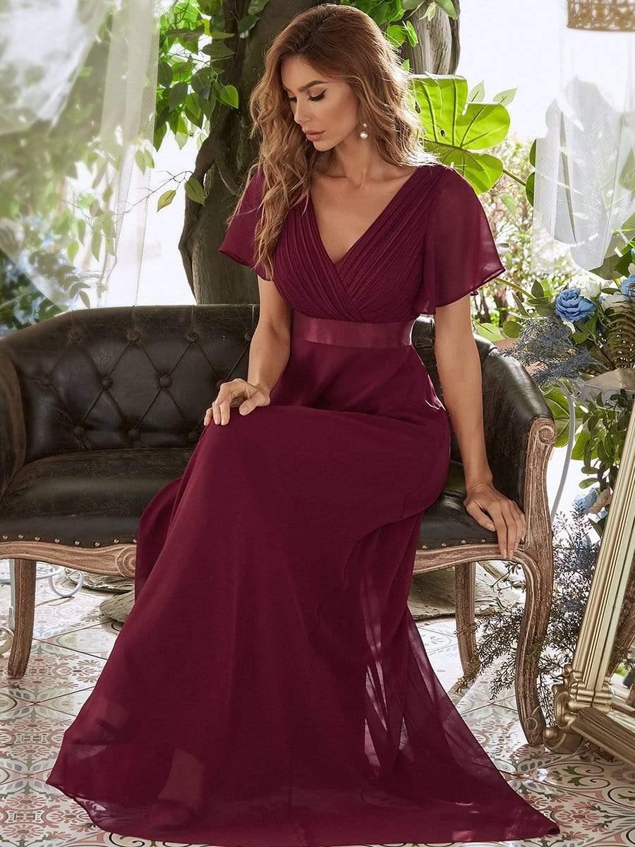 Burgundy Long Choir Dresses #style_EP09890BD