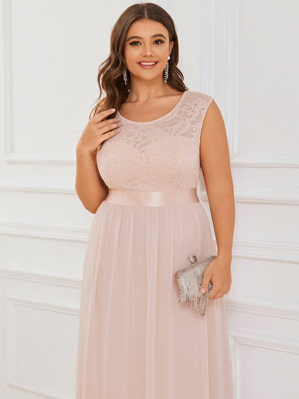 Simple Red A Line V Neck Lace Bridesmaid Dresses, Wedding Party Dresses, PB163