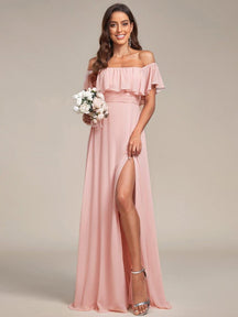 Pink Bridesmaid Gowns #style_ES00969PK
