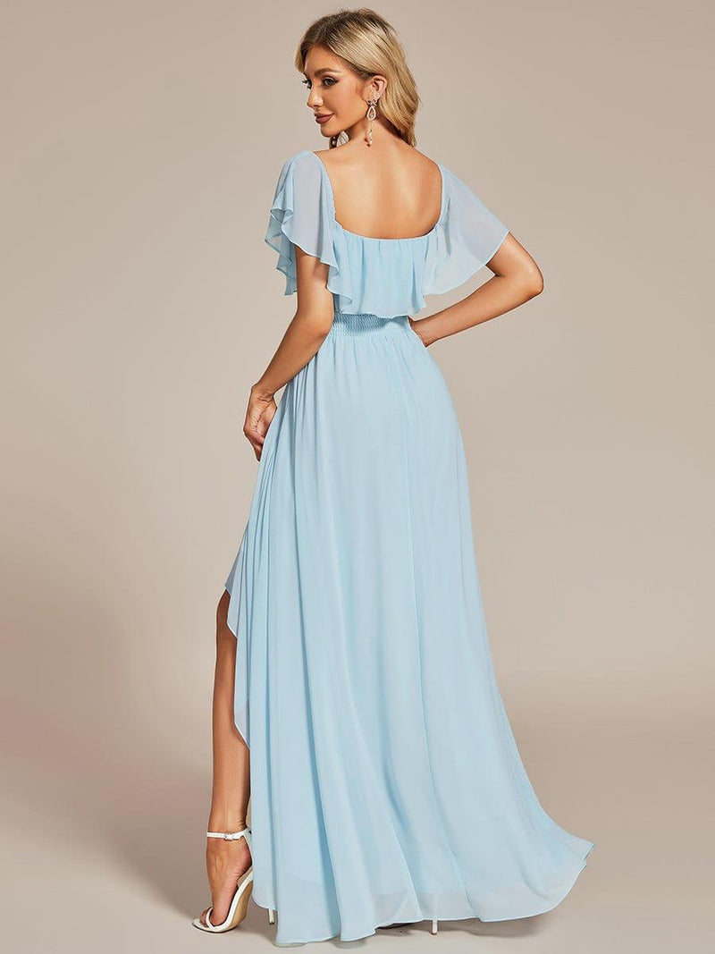 Newest Off Shoulder High-Low Lace Memraid Backless Gorgeous Bridesmaid Dresses, KX498