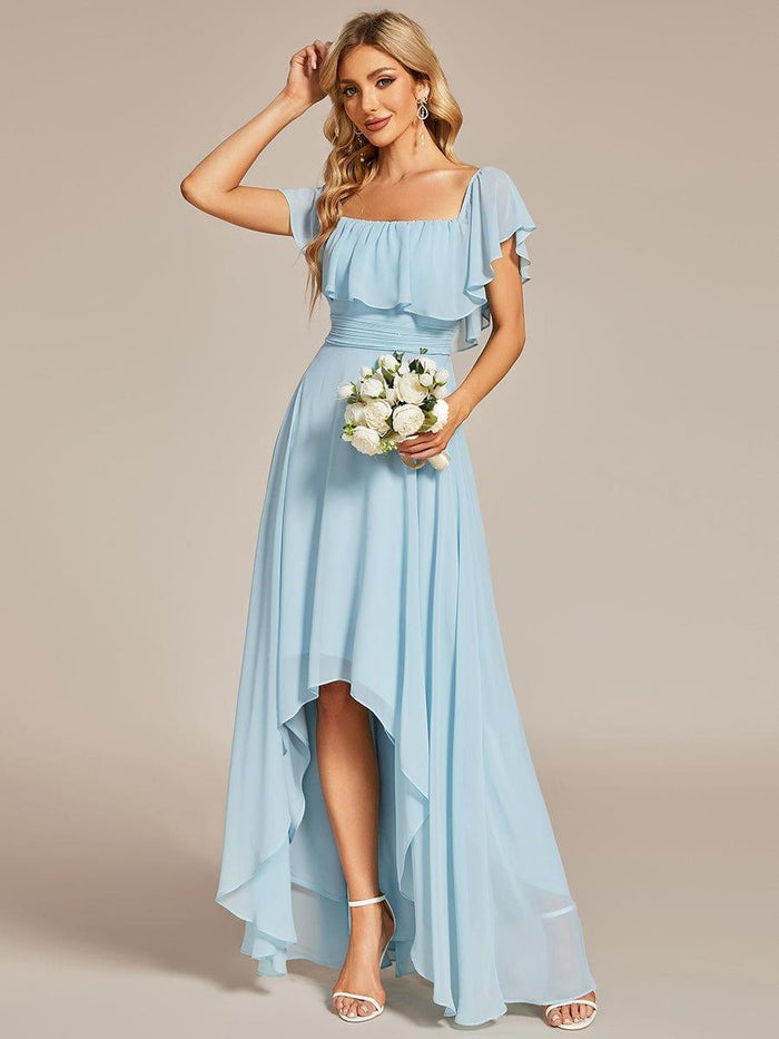 Charming Off-Shoulder Asymmetrical Bridesmaid Dress