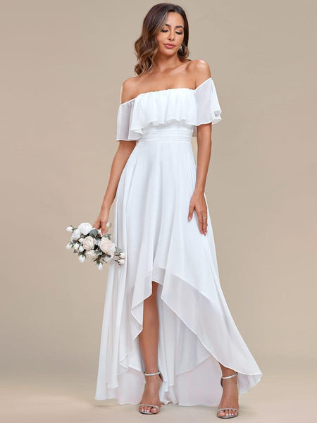Charming Off-Shoulder Asymmetrical Bridesmaid Dress - Ever-Pretty US Charming Off-Shoulder Asymmetrical Bridesmaid Dress - Ever-Pretty US