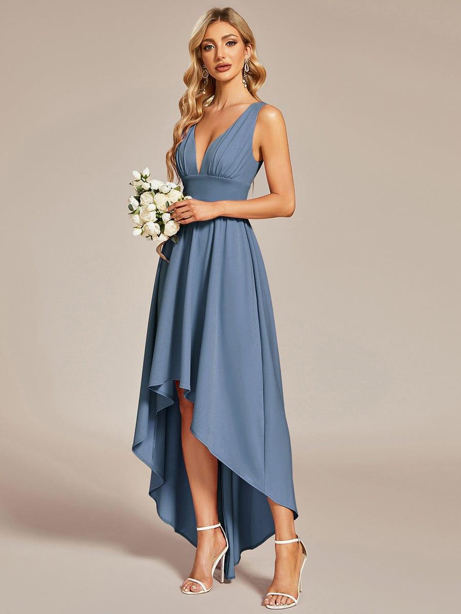 Deep v wedding guest clearance dress