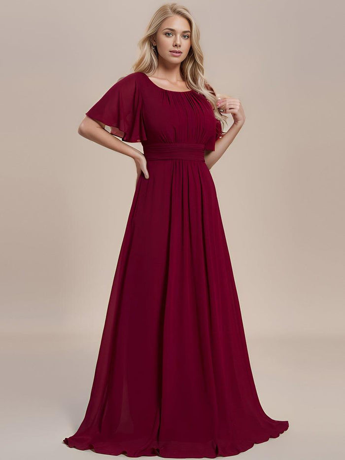 Flowing Round Neckline Chiffon Pleated ALine Bridesmaid Dress Ever — free download