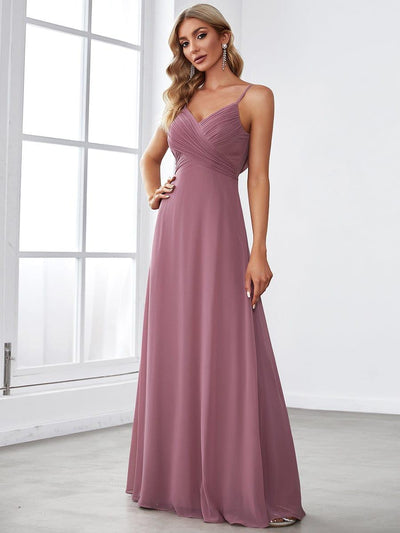 ever NOVA|Custom Size Spaghetti Strap Criss-Cross V-Neck Bridesmaid Dress