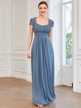 Chiffon Ruched Sweetheart A-Line Bridesmaid Dress #color_Dusty Navy 
