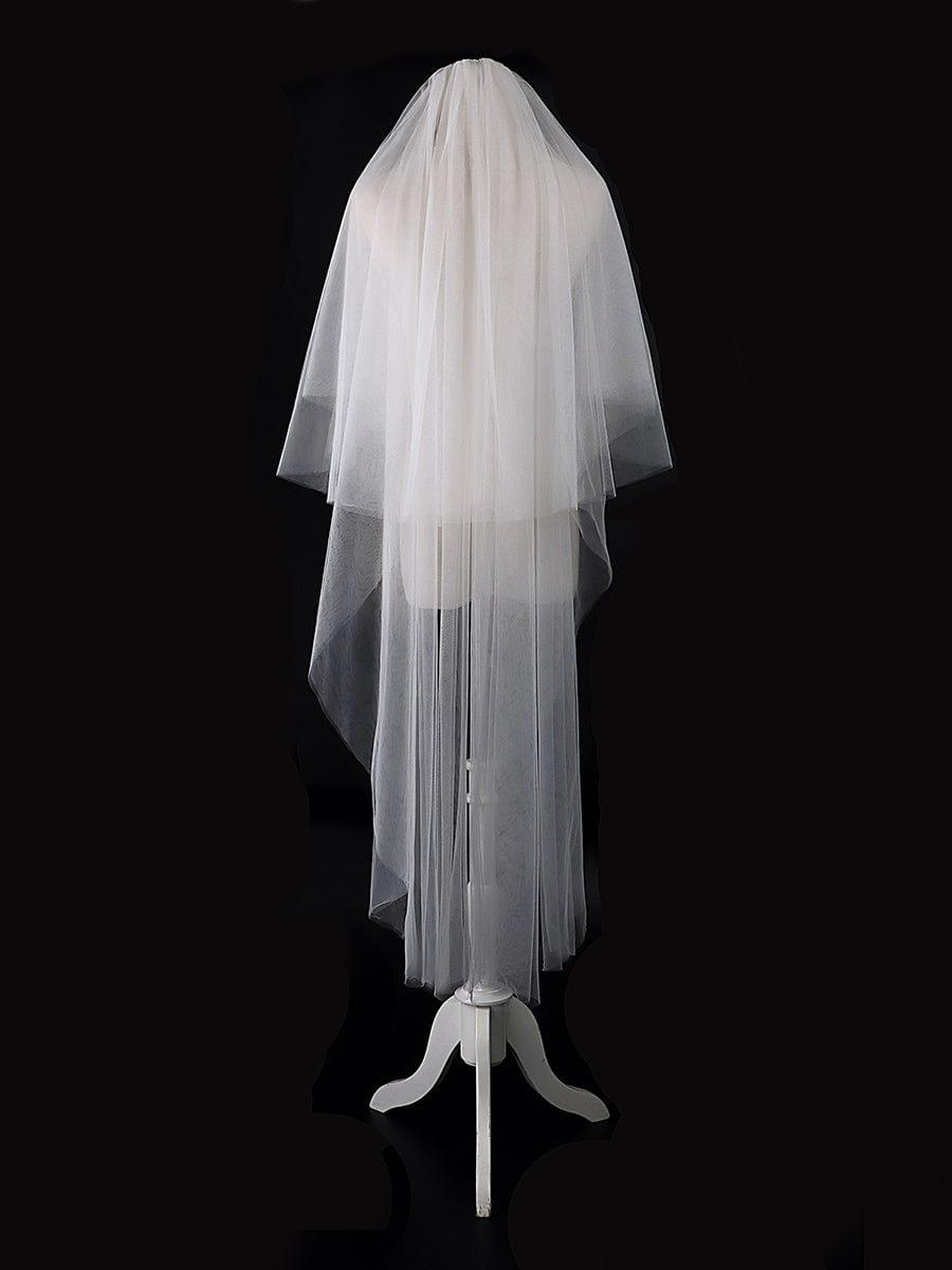 Simple Multi-Tier Tulle Cathedral Bridal Veil