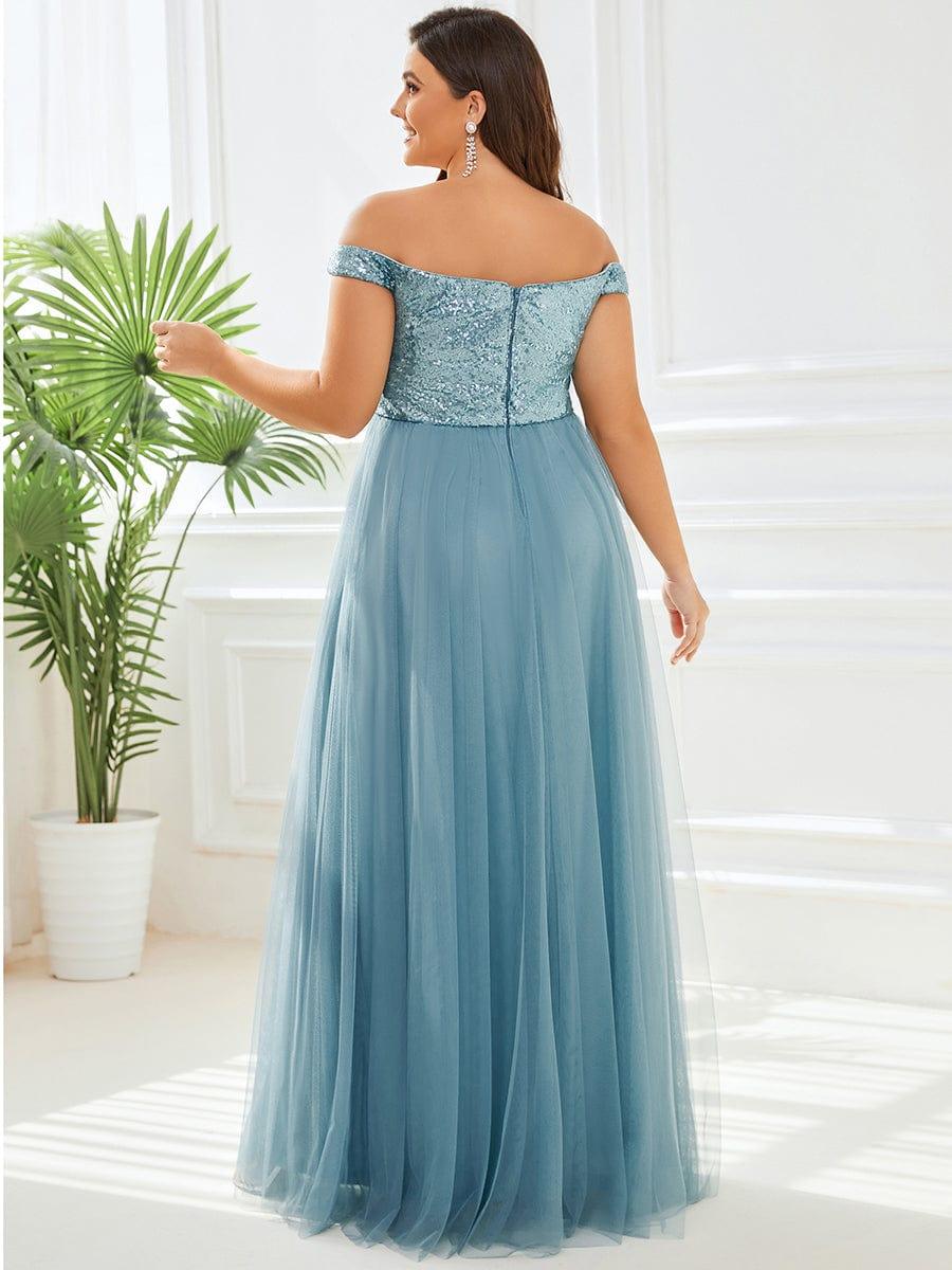 Plus Size Long Sequin Special Occasion Dresses