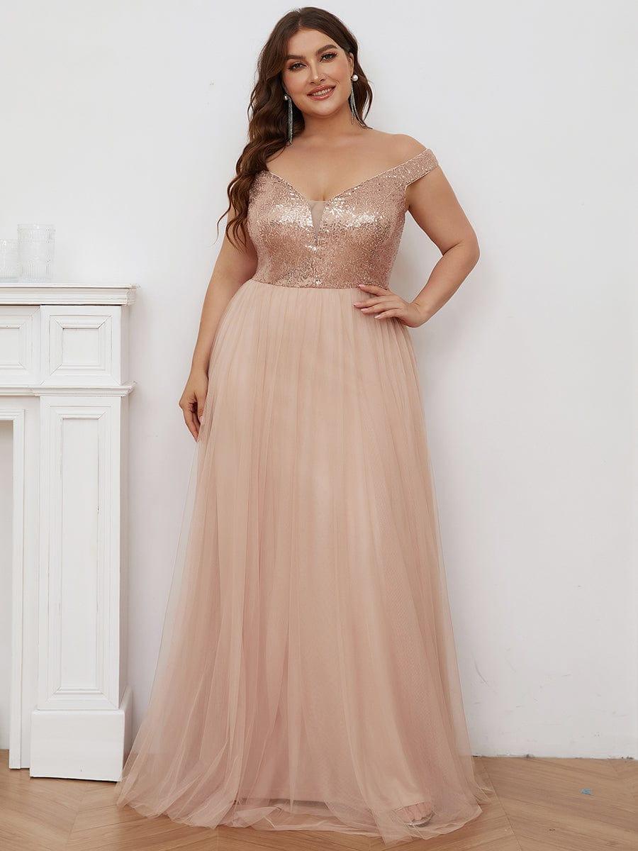 Plus Size Long Sequin Special Occasion Dresses