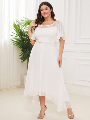 Plus Size Boat Neck Formal Dress with Sleeves