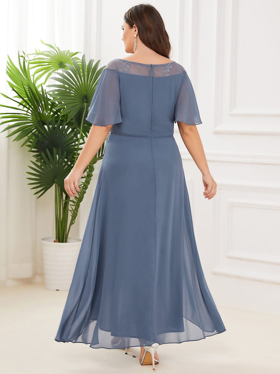 www.Nuroco.com - Plus Size - Summer Casual Dresses V-neck Short Sleeve  Print (US 8 -16)