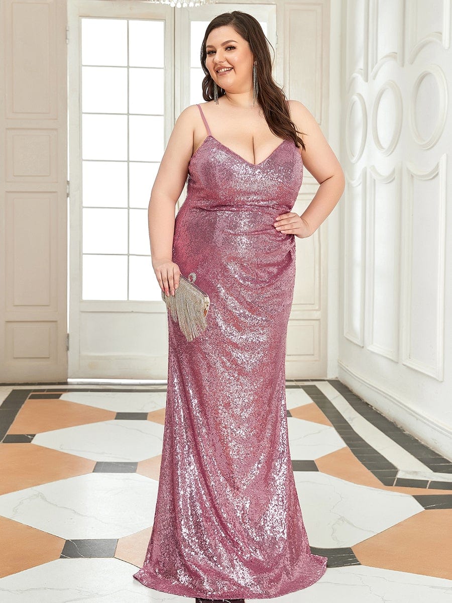 Ever Pretty Sexy Sequin Backless Fishtail Evening Gown