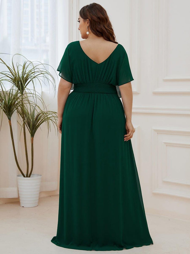 Plus Size Empire Waist Chiffon Formal Evening Dress